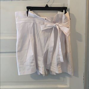 White paper bag shorts